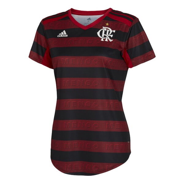 Camiseta Flamengo Primera Mujer 2019-2020 Rojo Negro